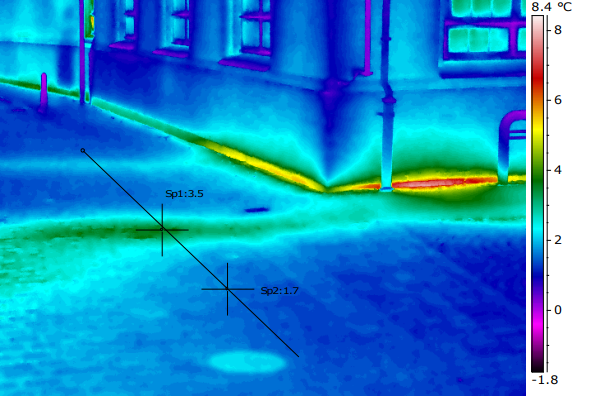 termografibillede af gade